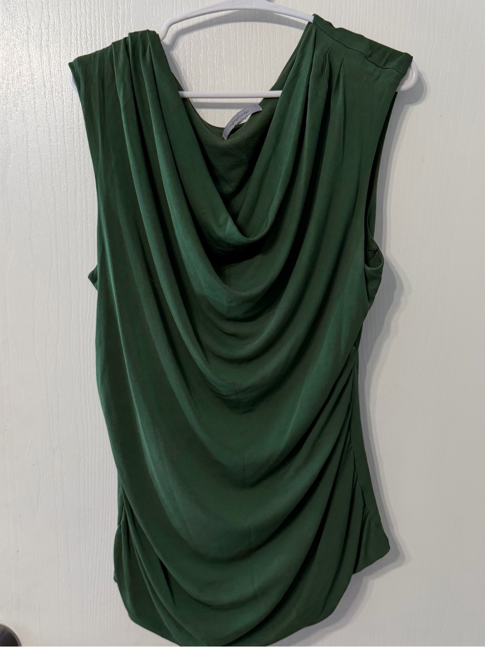 Classiques Entier Forest Green Draped Cowl Neck Sleeveless Camisole